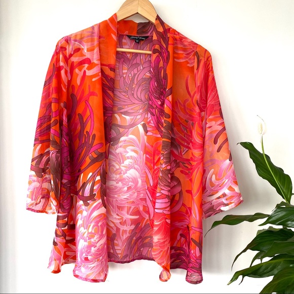 Slinky Brand Tops - Sheer coverup or kimono topper